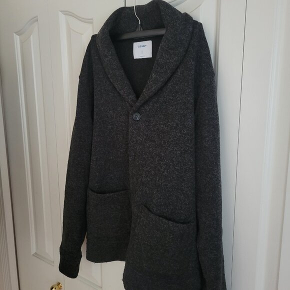 Men's Old Navy Shawl-Collar Button-Front Cardigan Sweater Charcoal (SIZE: Small) - Picture 6 of 6
